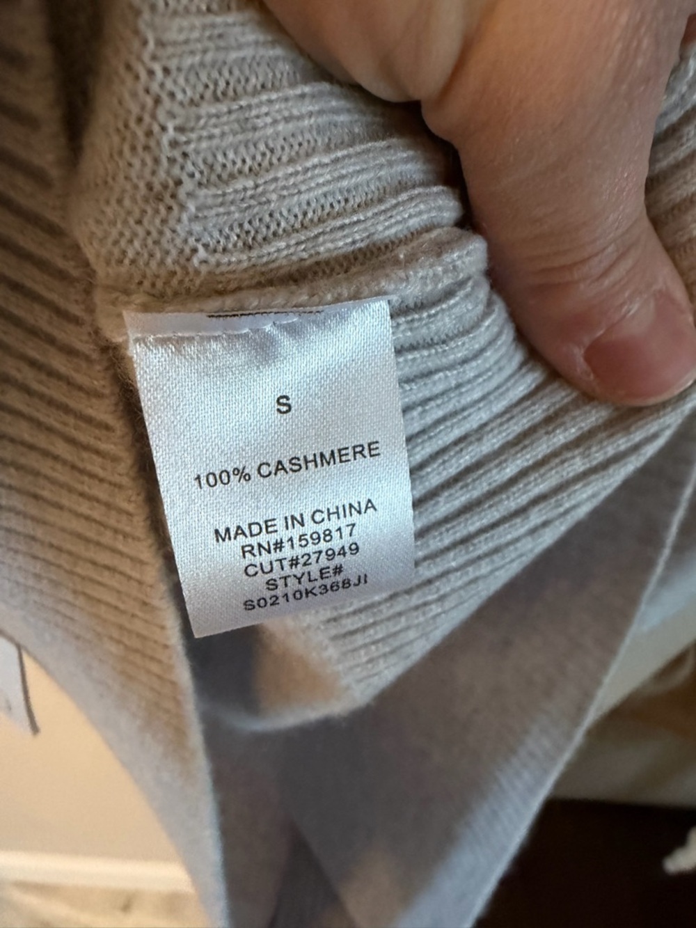 Altar'd State Heather Grey Cropped Knit Vest 100% Cashmere - Picture 6 of 6